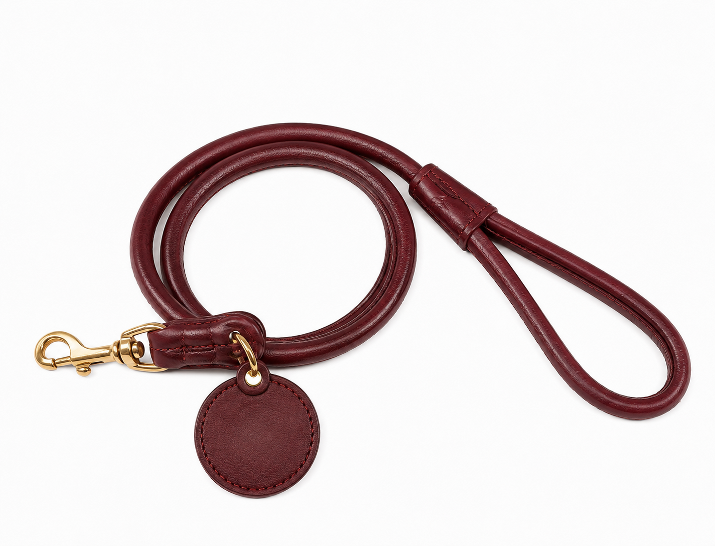 Sheddings Pets Round Leather Slip Dog Leash - Image 3