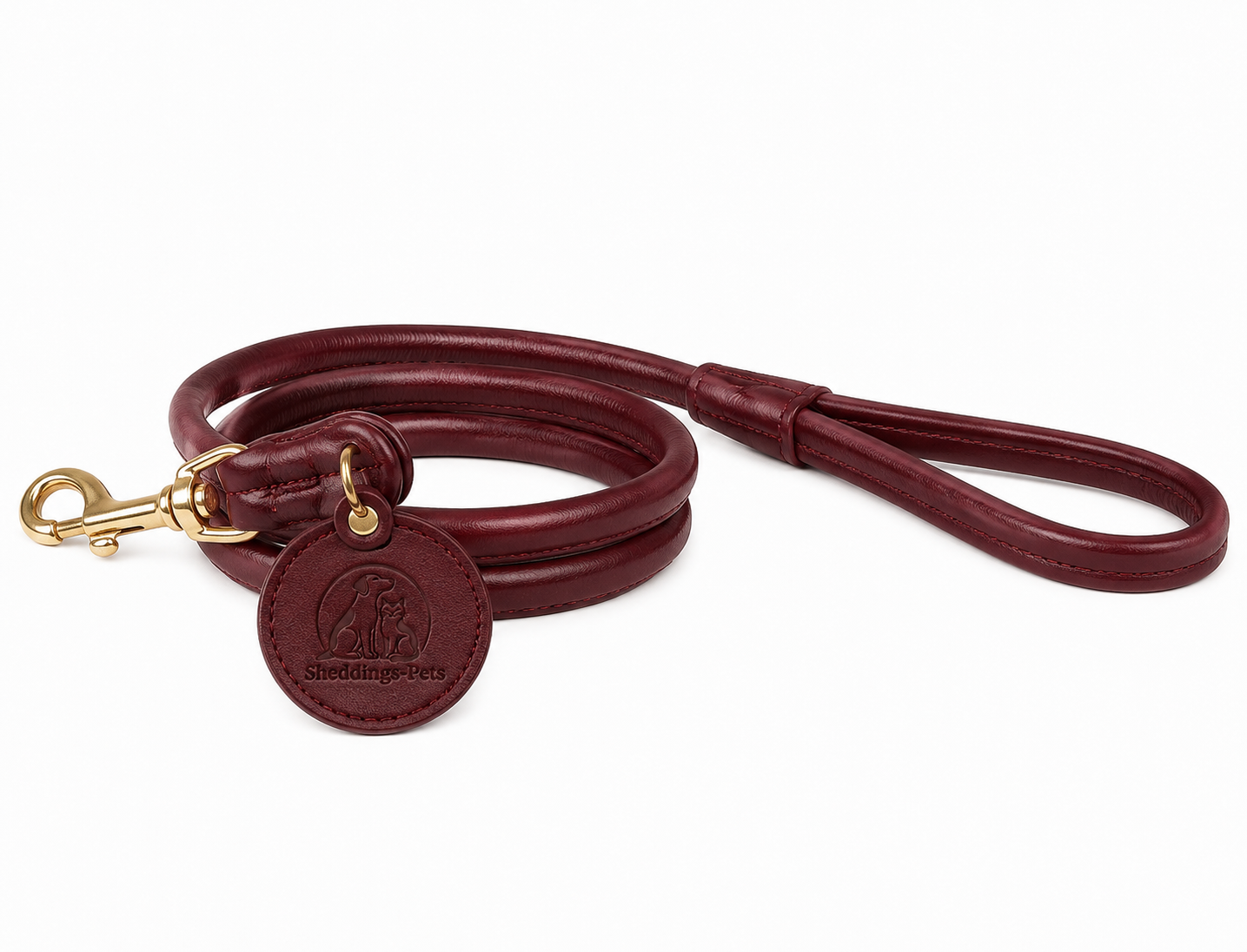Sheddings Pets Round Leather Slip Dog Leash - Image 4