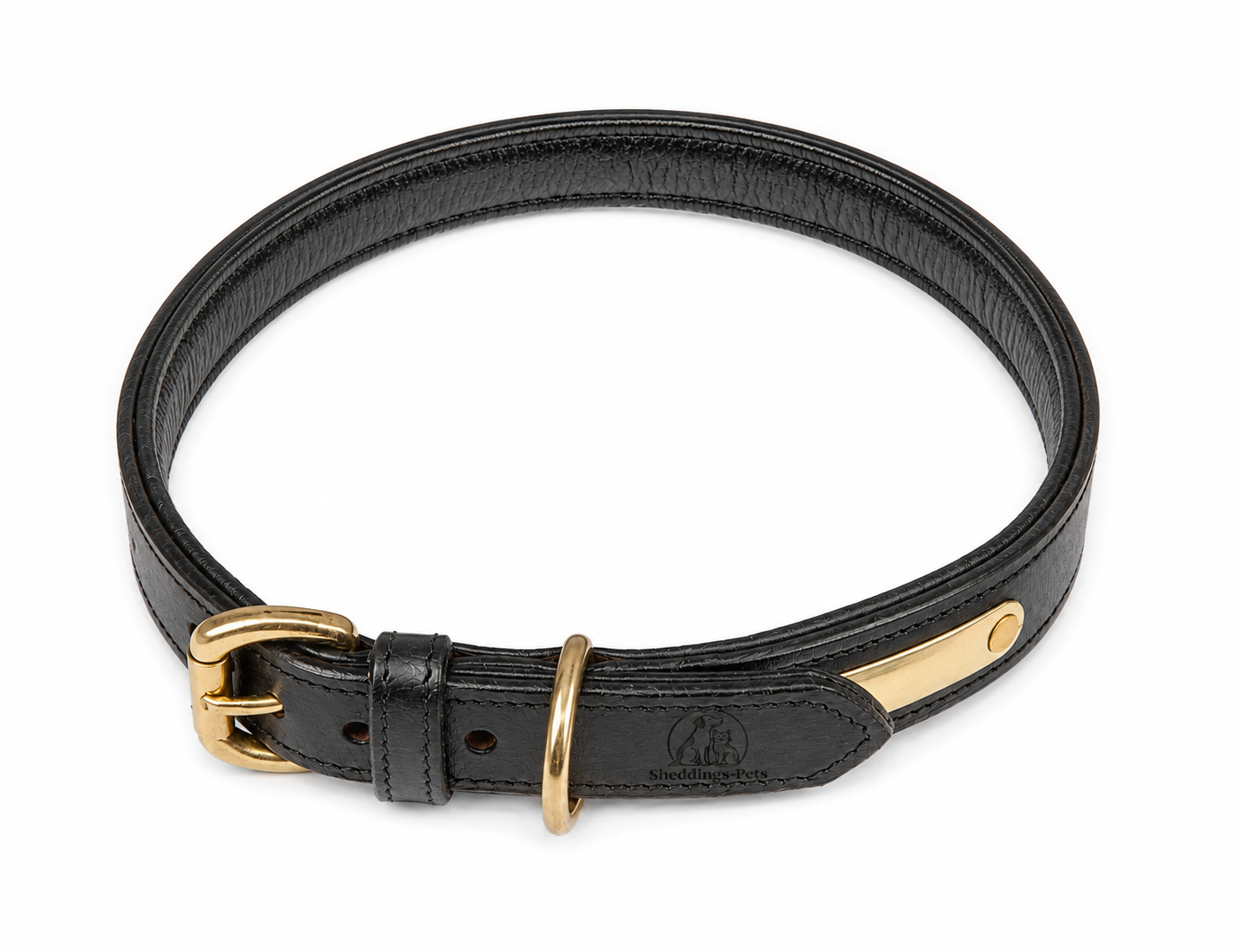 Sheddings Pets Round Leather Pet Collar - Image 3
