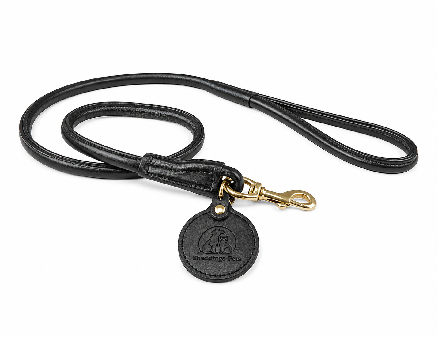 Sheddings Pets Round Leather Dog Leash