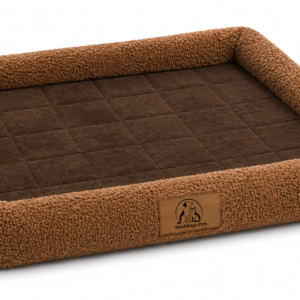 Pet Pantry Plush Orthopedic Pet Bed – Soft Raised Edge Dog & Cat Bed, Brown