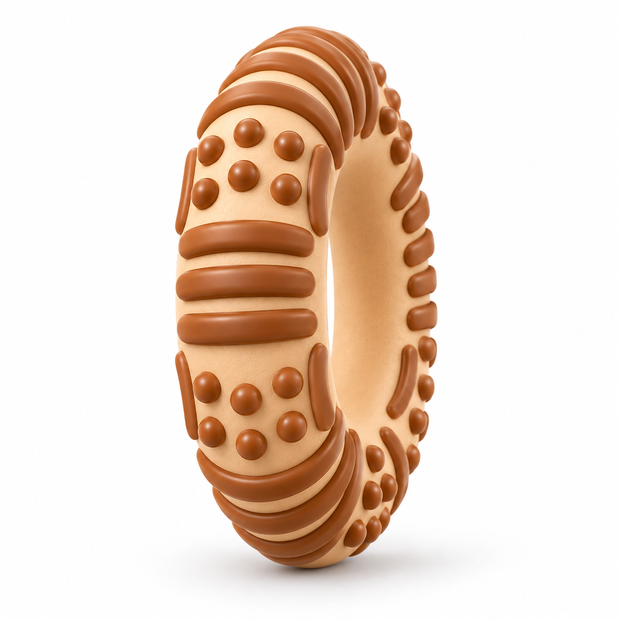 Textured Ring Dog Chew Toy with Raised Ridges and Bumps - Image 4