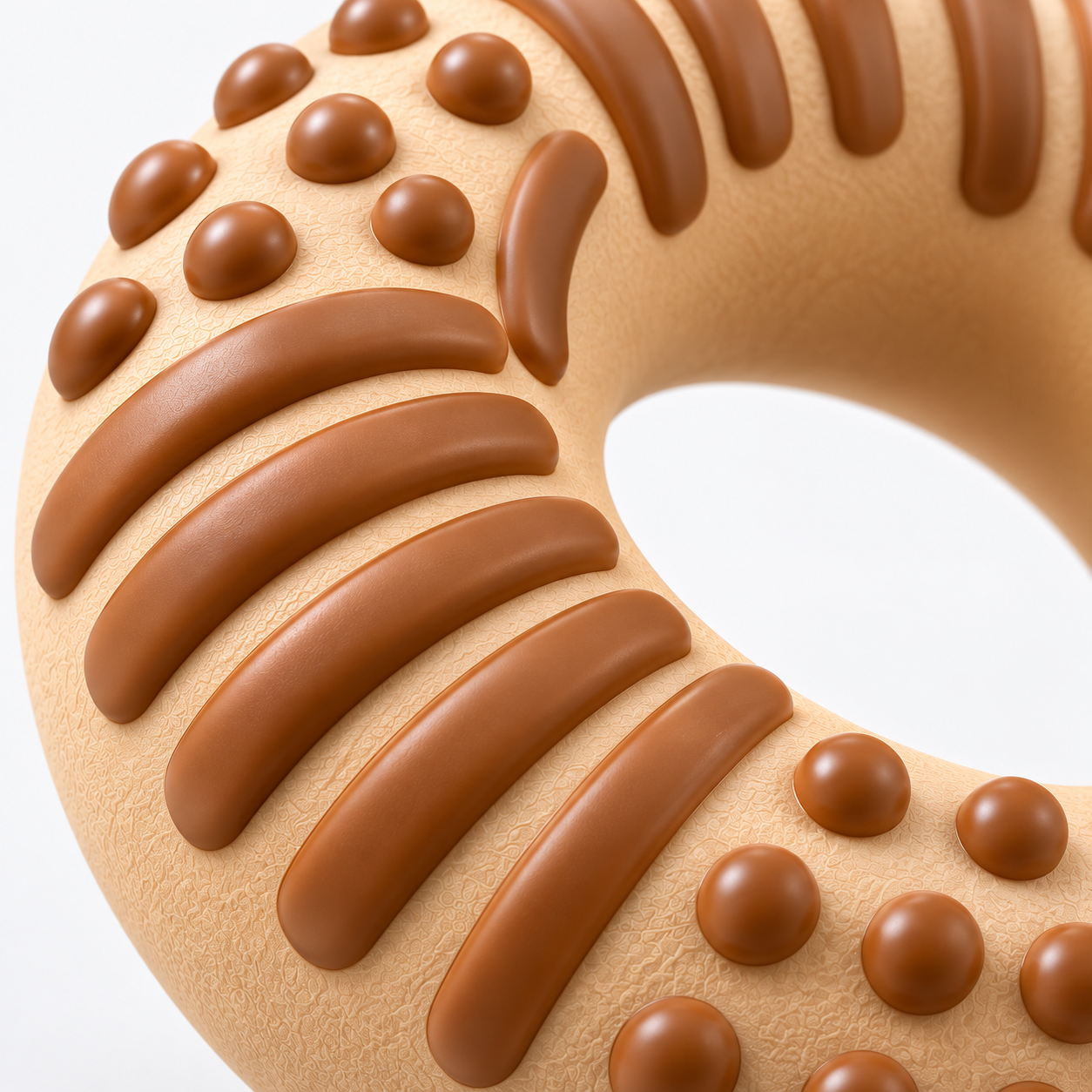 Textured Ring Dog Chew Toy with Raised Ridges and Bumps - Image 3