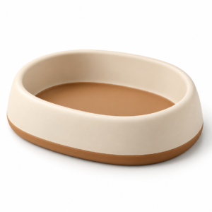 Low-Profile Pet Feeding Bowl with Wide Stable Base