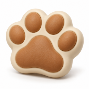 Paw-Shaped Textured Dog Chew Toy with Raised Pads